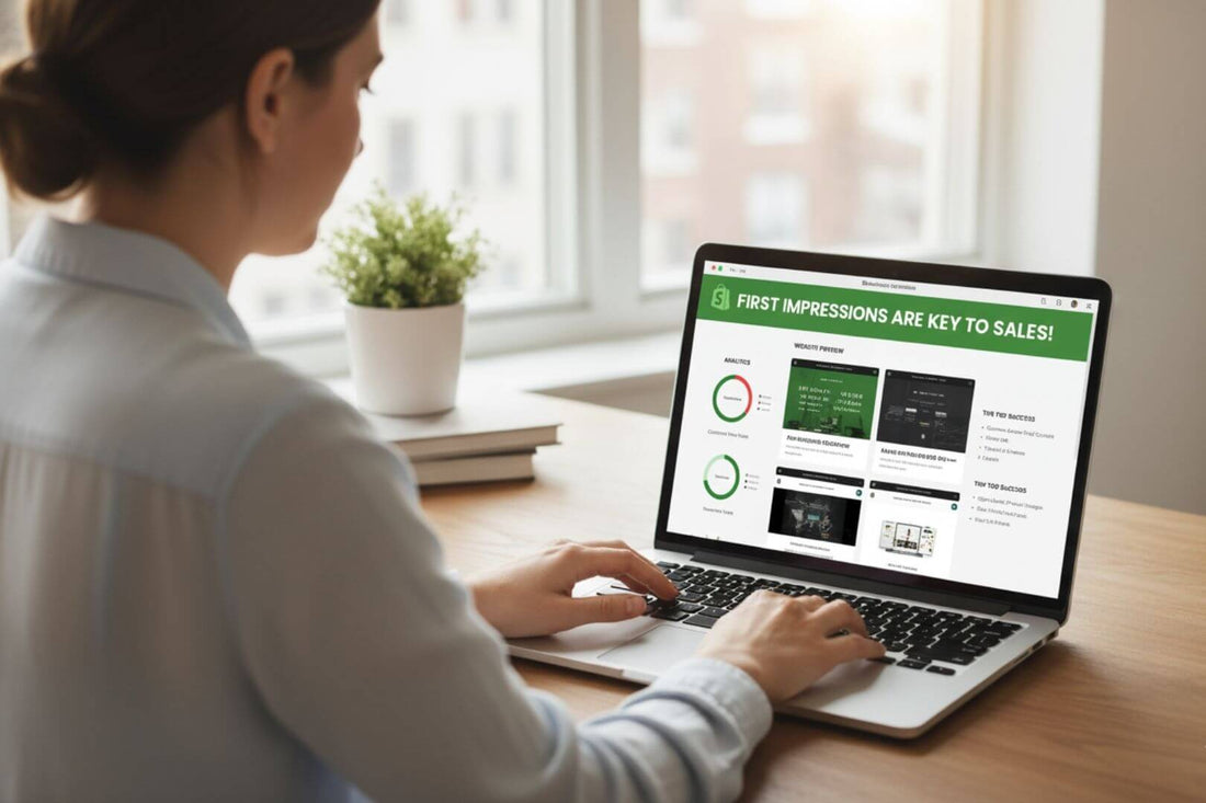 E-ticaret mağazanda ilk izlenimin satış üzerindeki etkisini anlatan görsel.