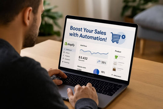 Shopify mağazasında satışları artırmak için otomasyon ve sistem kurma stratejilerini anlatan içerik.